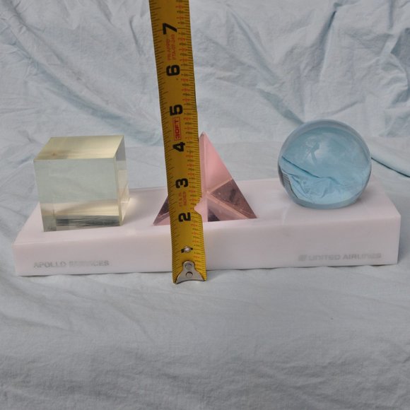 united airlines apollo services acrylic thingy desk art Advertising (532 - Picture 8 of 12